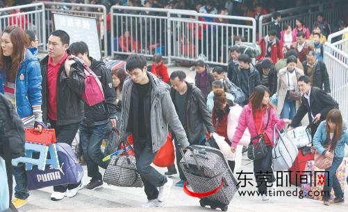 东莞春运旅客多年来首次减少