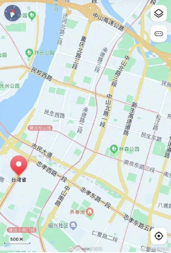 地图可3D定位台当局领导人办公楼