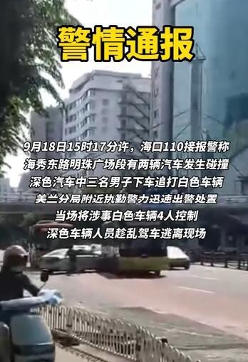 诈骗团伙因分赃不均街头撞车