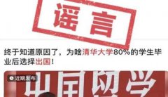 清华毕业生80%都出国