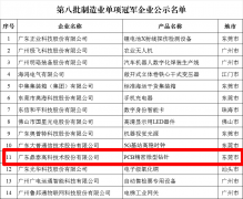 全国第八批制造业单