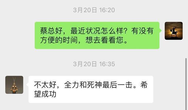 前京东副总裁蔡磊病情加重 生命倒计时下的抗冻斗士