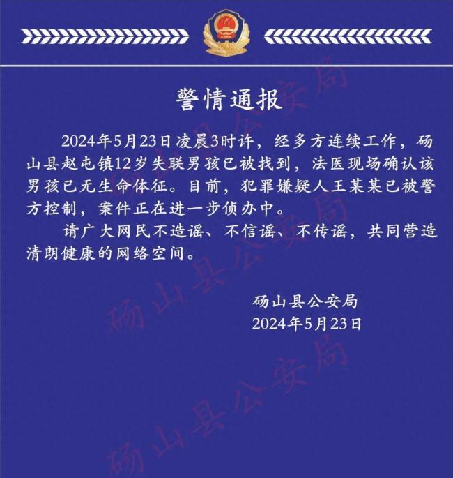 男孩目睹刑案后失联？警方：已身亡